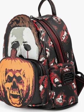 Loungefly Black, Orange & Red Horror Mini Backpack
